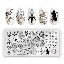 1PCS Snake Image Nail Art Stamping Plates Stainless Steel Stencils for Nails Stamp Tools Manicure Template