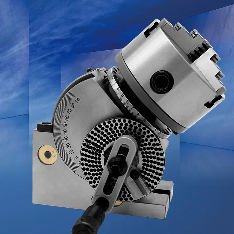 220v Electric Milling Machine Universal 5-inch Indexing Head Indexer Fast Small Simple Vertical Horizontal Dual-use Manual Index