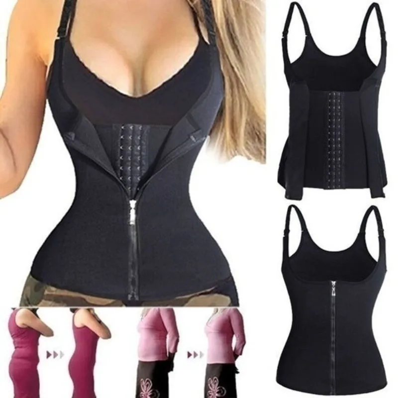 Fashion Bodysuit Women Slimming Zipper Waist Trainer Fashion Body Shaper Tummy Waist Shapers Shapewear Tops