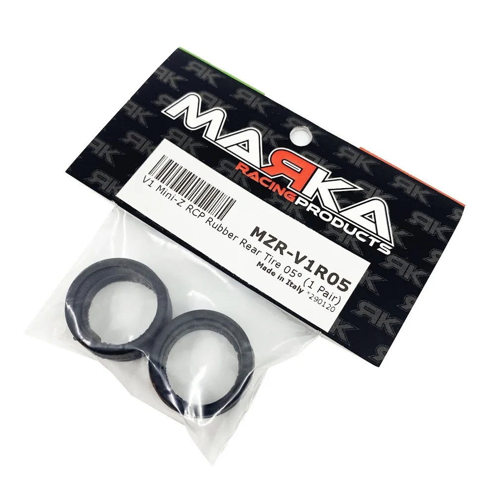 Marka Racing V1 MINI-Z RCP RUBBER REAR TIRE 05°/ 10° (1 PAIR)