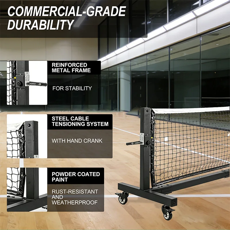 Customized JH the Ultimate Portable Pickleball Net | Quick Setup, Aluminized Frame & Carry Bag | for Indoor/Outdoor Training
