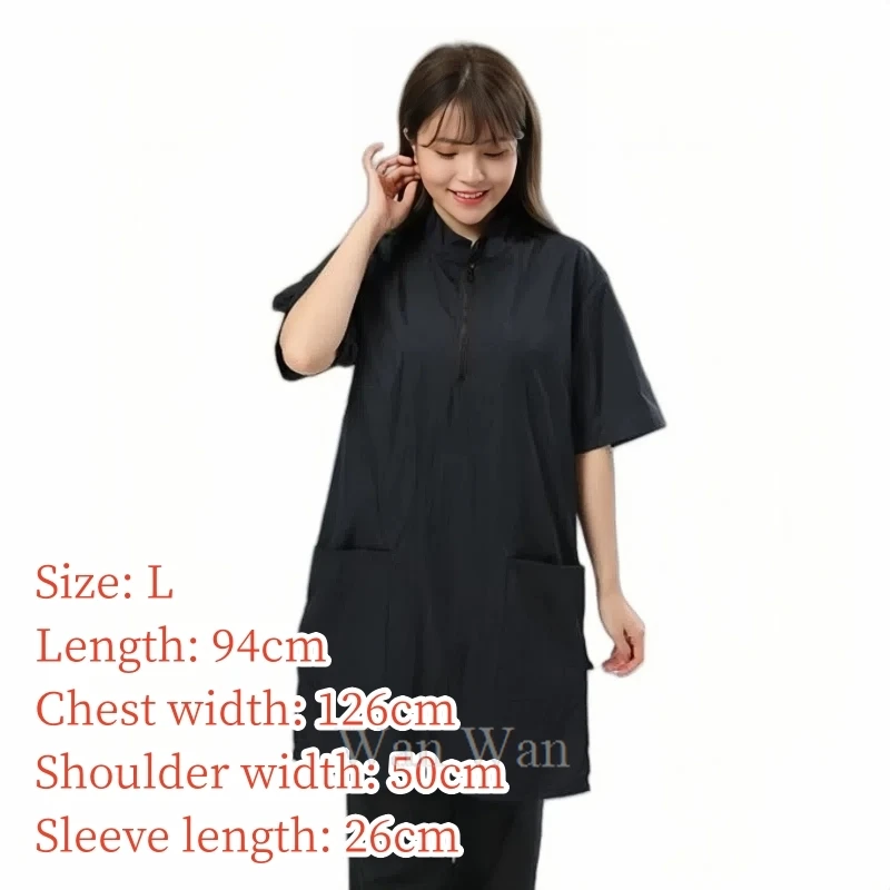 NONE Pet Groomer Uniform Long Black M 9