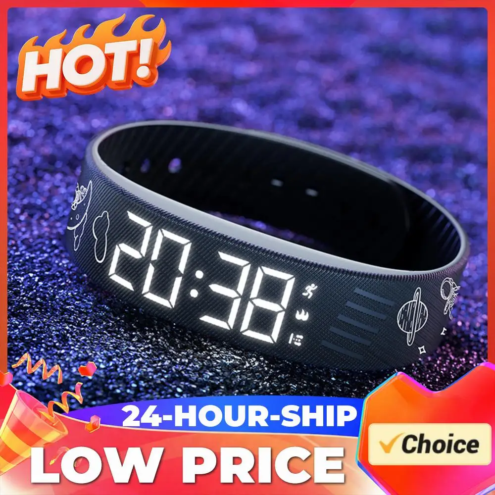 

Бесшумные вибрационные часы-браслеты с шагомером и счетчиком шагов, перезаряжаемые, для глубокого сна, для мужчин и женщин