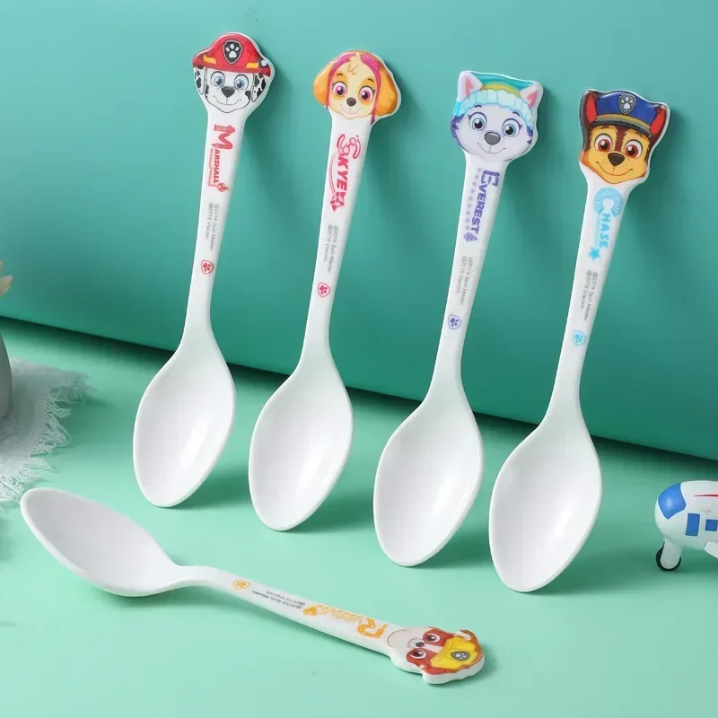 Paw Patrol Children Ladle Anime Pattern Tableware Rescue Dog Pat Patrouille Baby Soup Ladle Kindergarten Eat Small Spoon