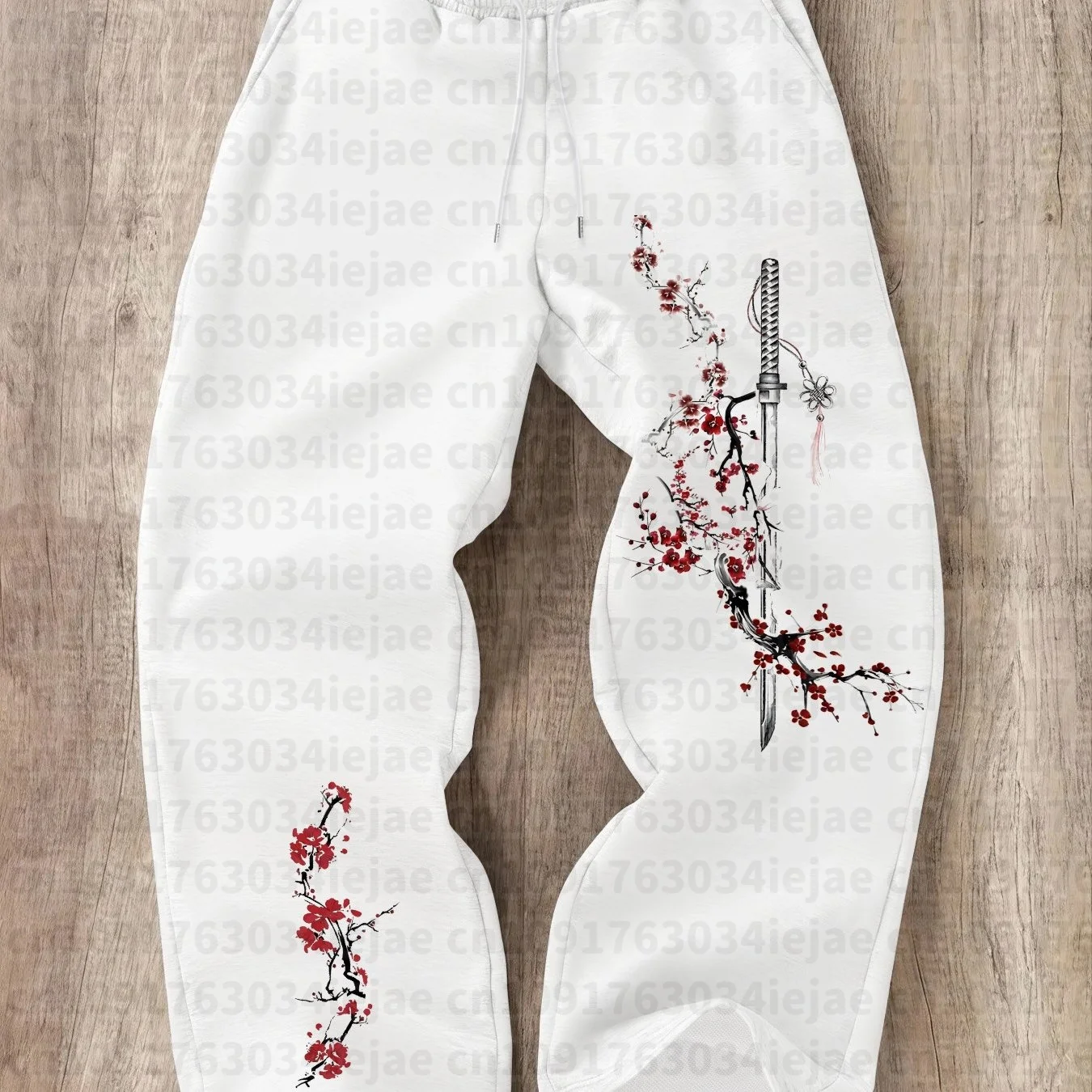 2026 Kirschblüten-Print 3D Unisex Kinder Weite Hose mit Modischem Kordelzug und Elastischem Bund, Hip-Hop-Stil – Detail 6