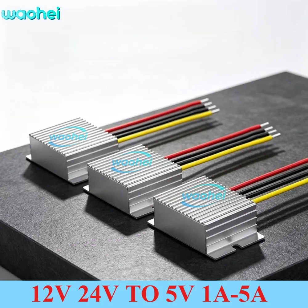 12V 24V To 5V 1A-5A DC-DC Step-down Module Input Voltage 8-36V To 5V 5A 25W for Switching Power Converter Voltage Regulator CE