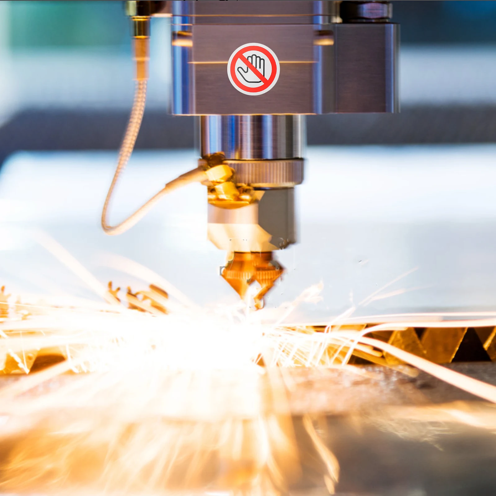 20 Pcs Not Touch Stickers 40mm Safety Warning Labels Bulk Round Vinyl Do Not Touch Adhesive Stickers Traffic Signs