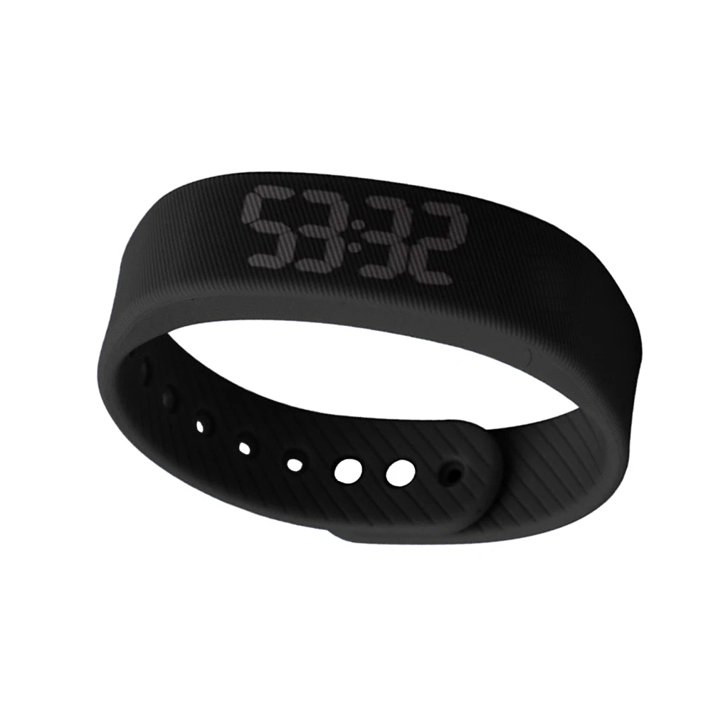 

Smart Watch LED Wristb Running Silicone B Bracelet Step Counter Fitness Adjustable Buckle Long Material