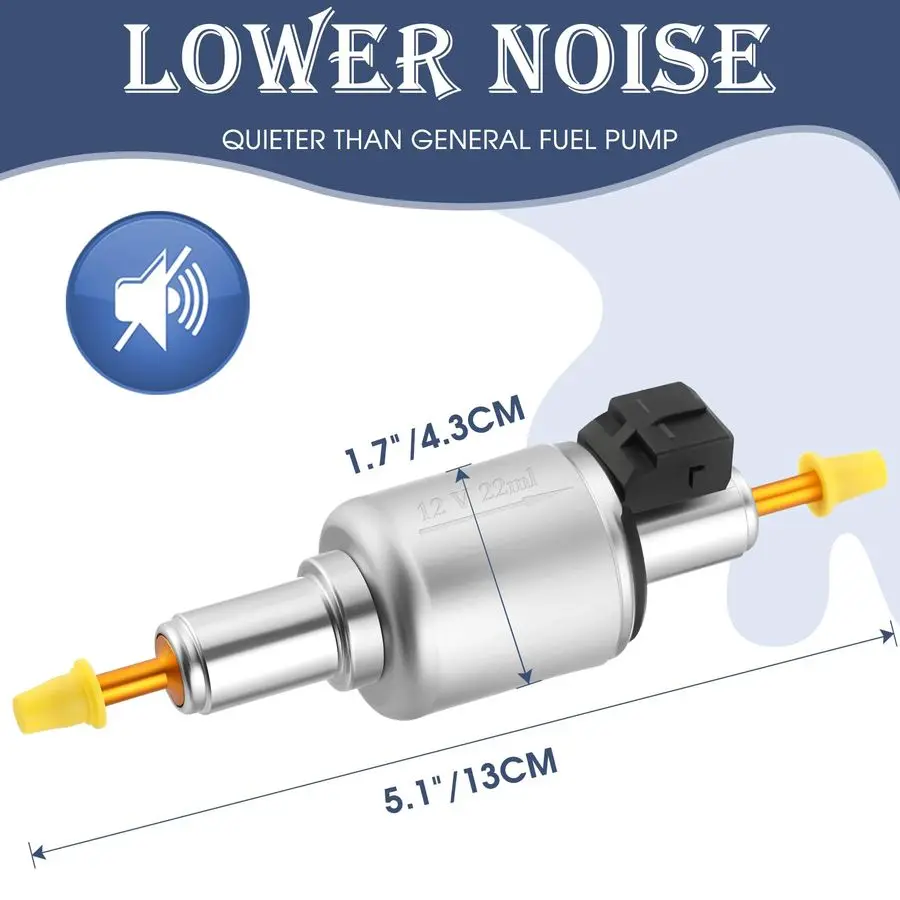 Heizöl-Kraftstoffpumpe, 12 V, 24 V, 22 ml, leiser Gas-Lufterhitzer, elektrische Kraftstoffpumpe, passend für Webasto Eberspacher All China 2 kW 5 kW 8 kW Ai
