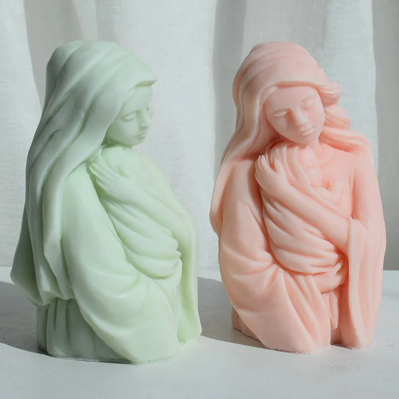 Mother and Child Hug Aromatherapy Candle Silicone Mold DIY Mother's Day Plaster Epoxy Decoration Handmade Soap Resin