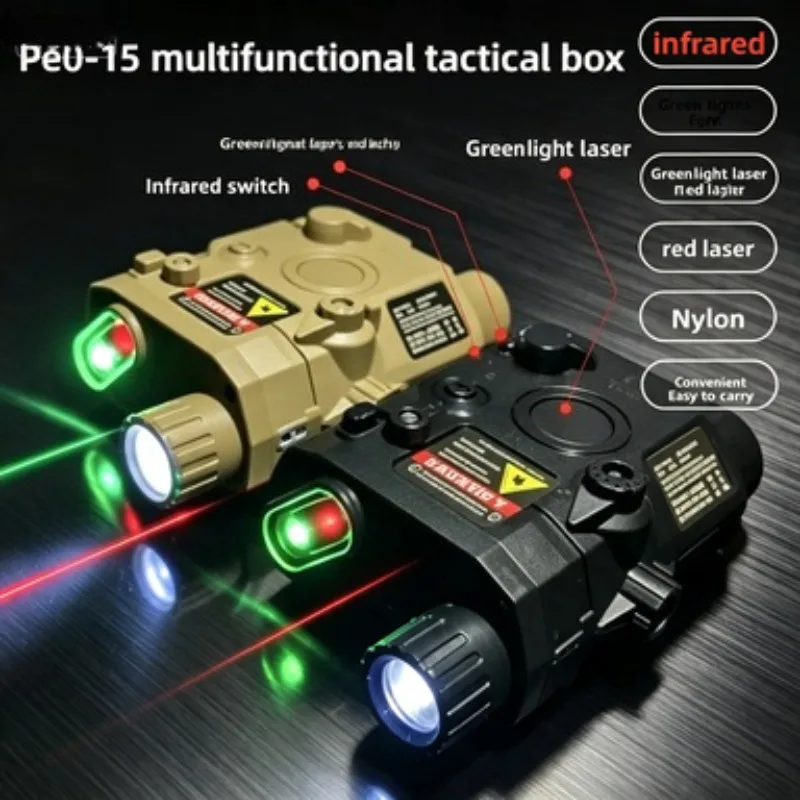 Light Carry Nylon PEQ15 Battery Storage Case Built-in Green Laser Light Beam Flashlight Ornament Parts