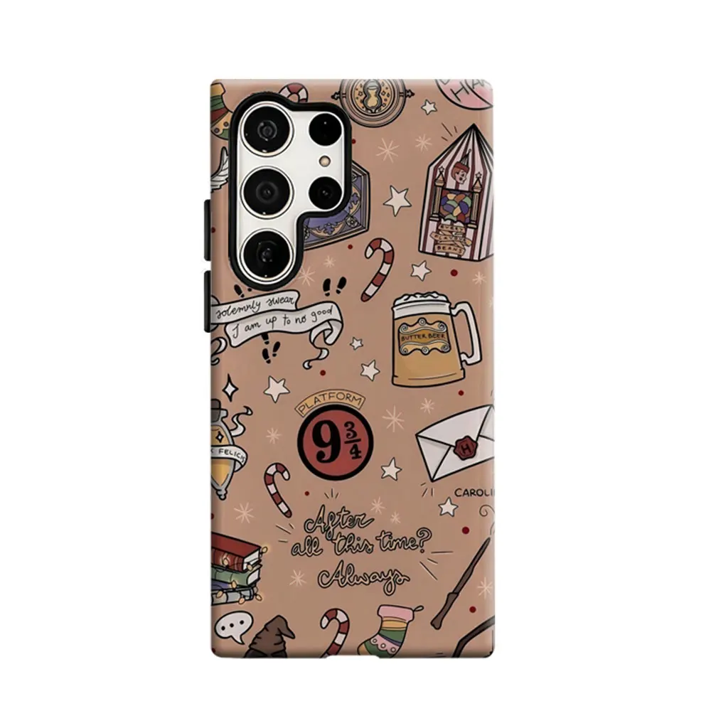 CaseLumi Phone Case For Samsung Galaxy S25 S24 S23 Ultra Plus HD Hard HP Magic Double Layer Cover Film Shell