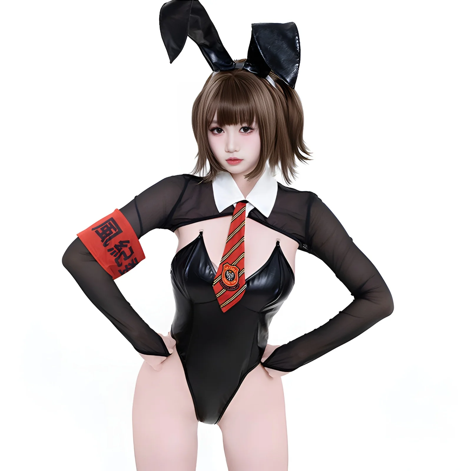 Hot Sexy Japanese Anime Student Judgement Uniform Halloween Kawaii Bunny Girl Cosplay Costumes Bodysuit Outfit Naugty Nightwear