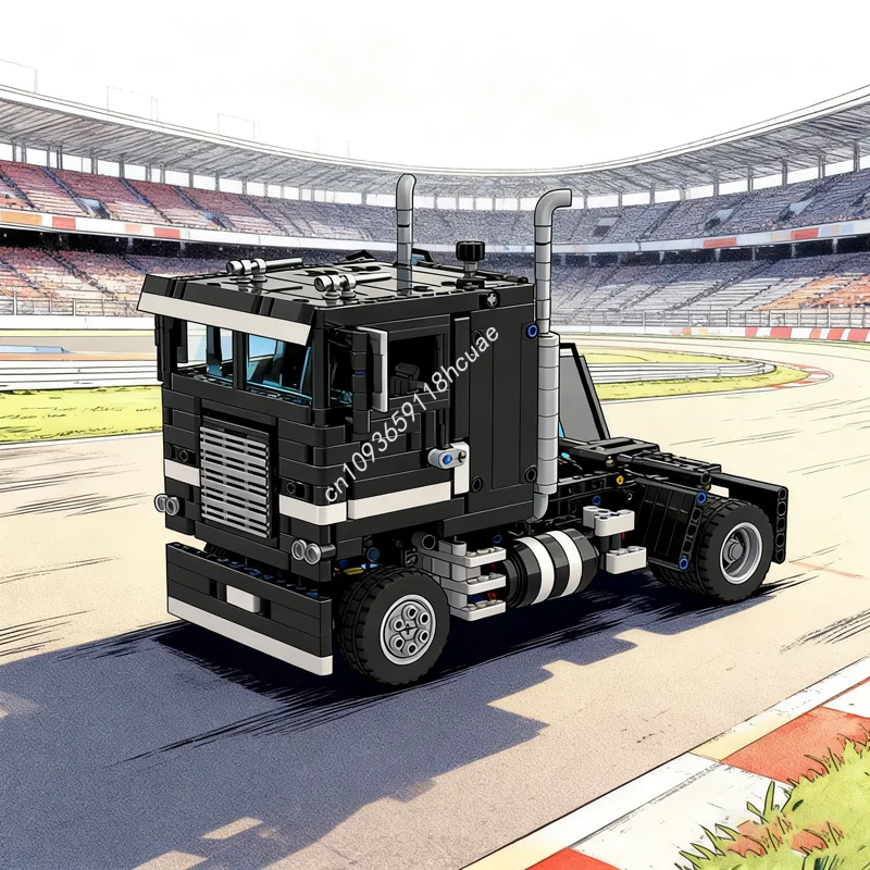 

998 шт. MOC Freightliner FLB черная техническая модель строительные блоки архитектура сборка DIY рождественские подарки образовательная игрушка кирпич