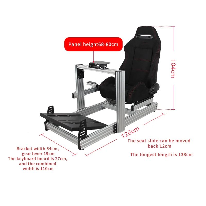 Premium Quality Sports Bucket Seats Driving Game Sim Racing Stand Fold Seat for Xbox PC Playseat Gaming view 2
