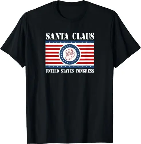  Patriotic American Flag Santa Claus for US Congress T-Shirt