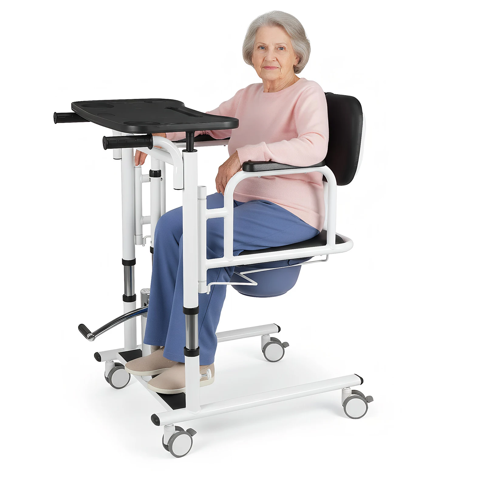

Bed To Toilet Transfer Lifting Chair with Chamber Pot Patient Lifts Sits On Toilet Chair For Paralyzed Patients Safety Equipment