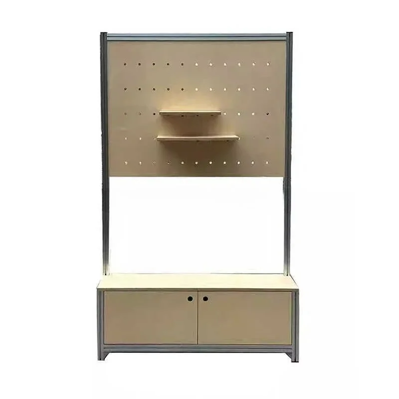 

Birch hole board decorative frame Ocean board display stand Aluminum profile household storage cabinet