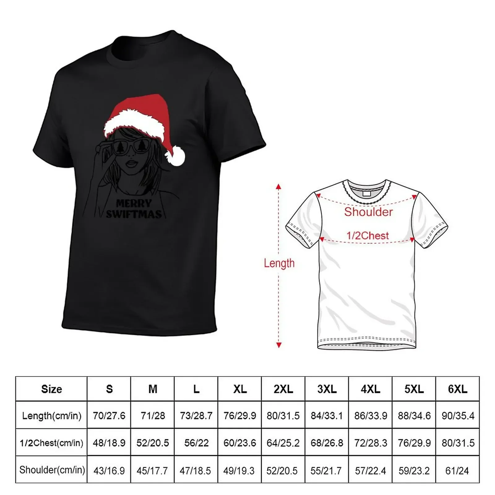 Festive Merry Swiftmas T-Shirt anime tshirt plain blue archive tops slim fit t shirts for men