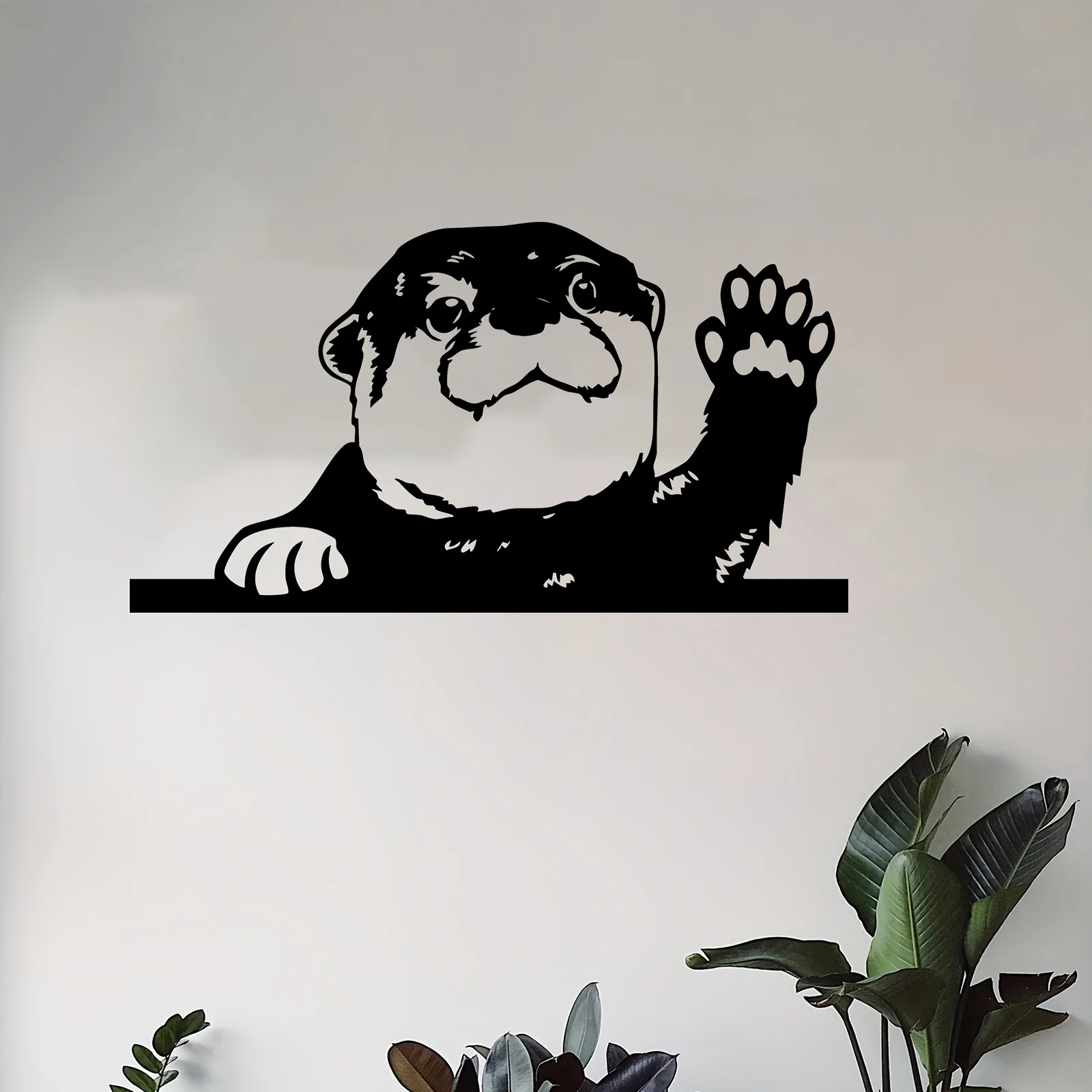 Iron Otter Sculpture for Indoor & Outdoor Home Garden Decor