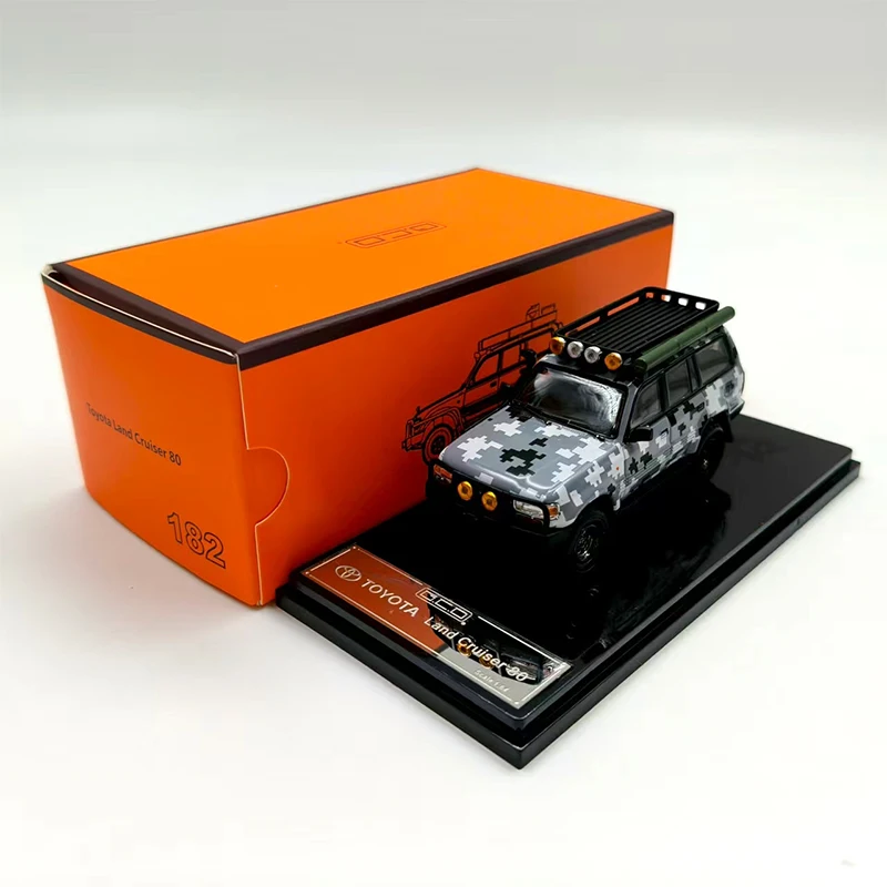 GCD 1:64 Scale Land Cruiser 80 Simulation Alloy Car Model Static Display Collectible Toy Gift Ornament Souvenir
