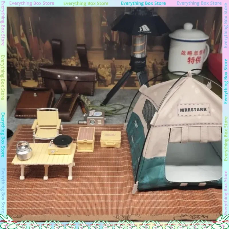 12-Punkt Ob11 Miniatur-Campingzelt für 10 cm große Baumwollpuppe, dekoratives Kindergeschenk, Spielzeugzubehör, Miniaturmodell