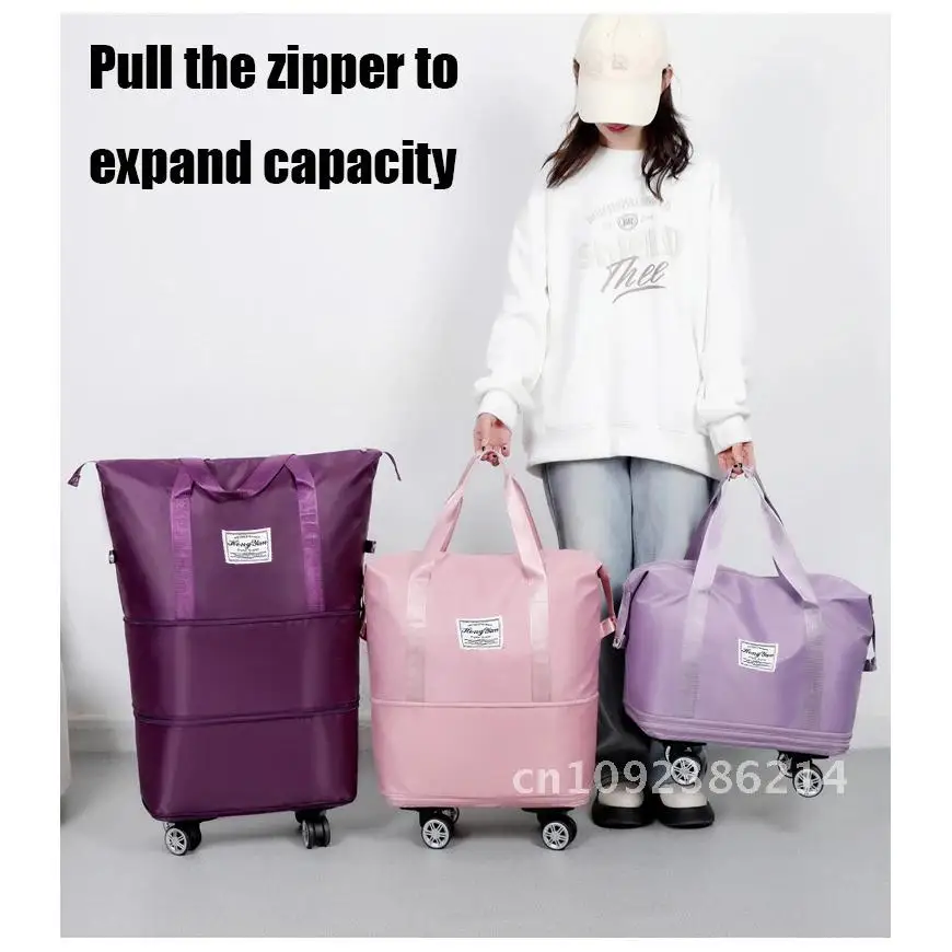 

Storage Fitness Oxford Cloth Large Capacity Foldable Waterproof Dry and luggage Wheel Detachable Hand wet separation bag Travel