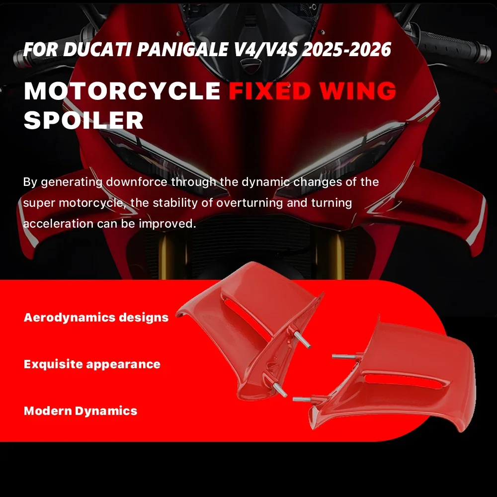

Ducati Panigale V4 V4S 2025 2026 Motorcycle AerodynamicSpoiler Accessory Fixed Wing Side Wing For Enhanced Performance