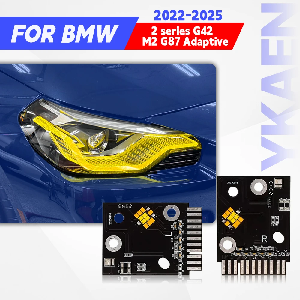 

Yellow LED DRL Angel Eye Chip Boards For BMW 2 Series G42 M2 G87 M235i 22-25 Adaptive Headlight Retrofit Upgrade Module 5A043C5