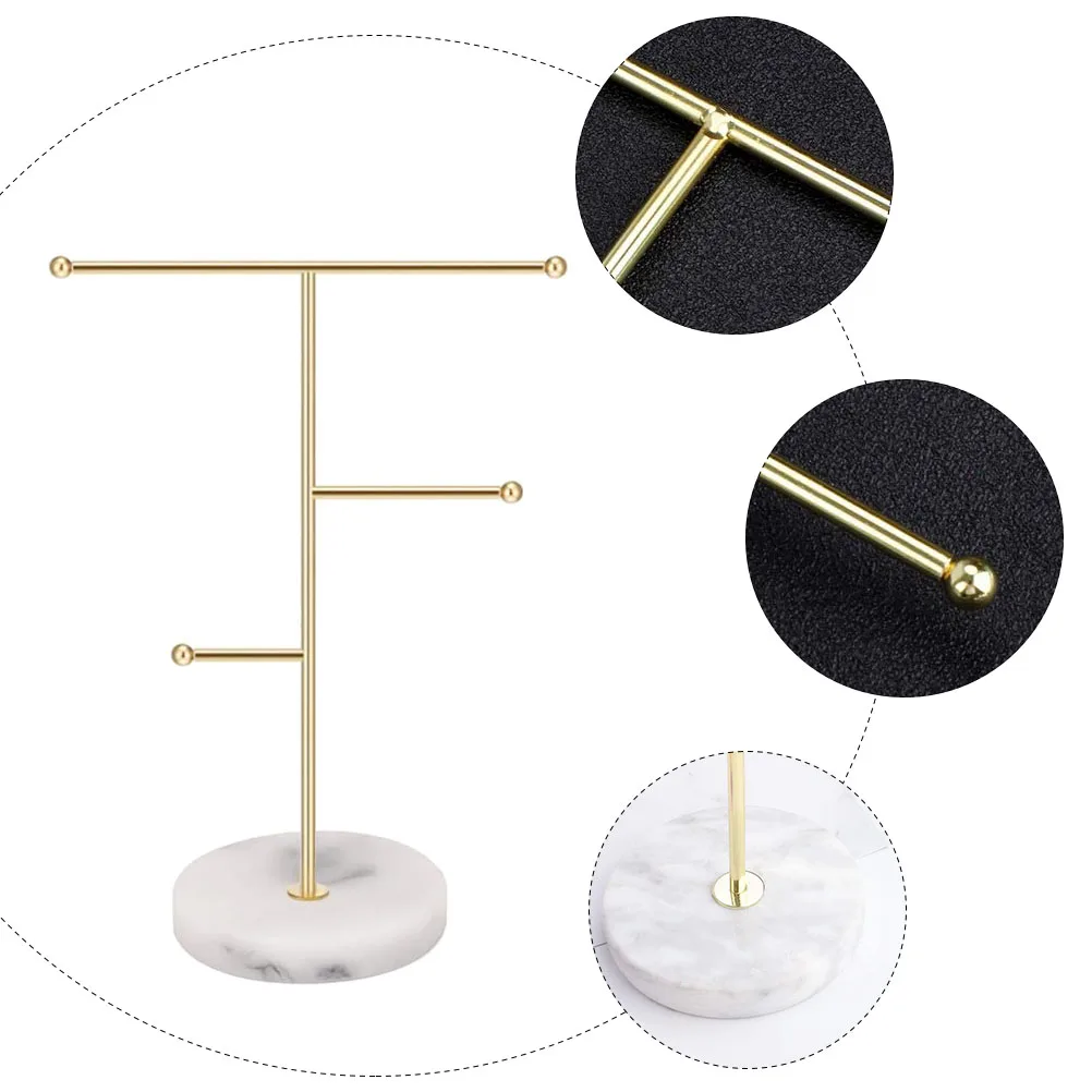 

1 pc Jewelry Display Rack Marble Metal Watch Holder Bracelet Organizer Storage Stand Jewelry Packaging Display Tools