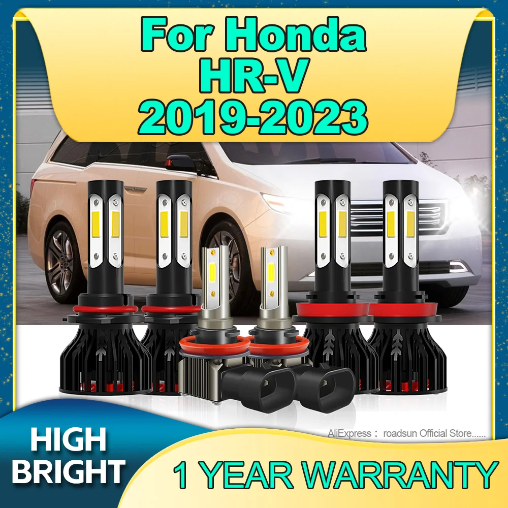 

2/6Pcs Car Lights LED CANBUS 25000LM 9005 Headlight 6000K Lamp H11 Fog Light For Honda HR-V 2019 2020 20201 2022 2023