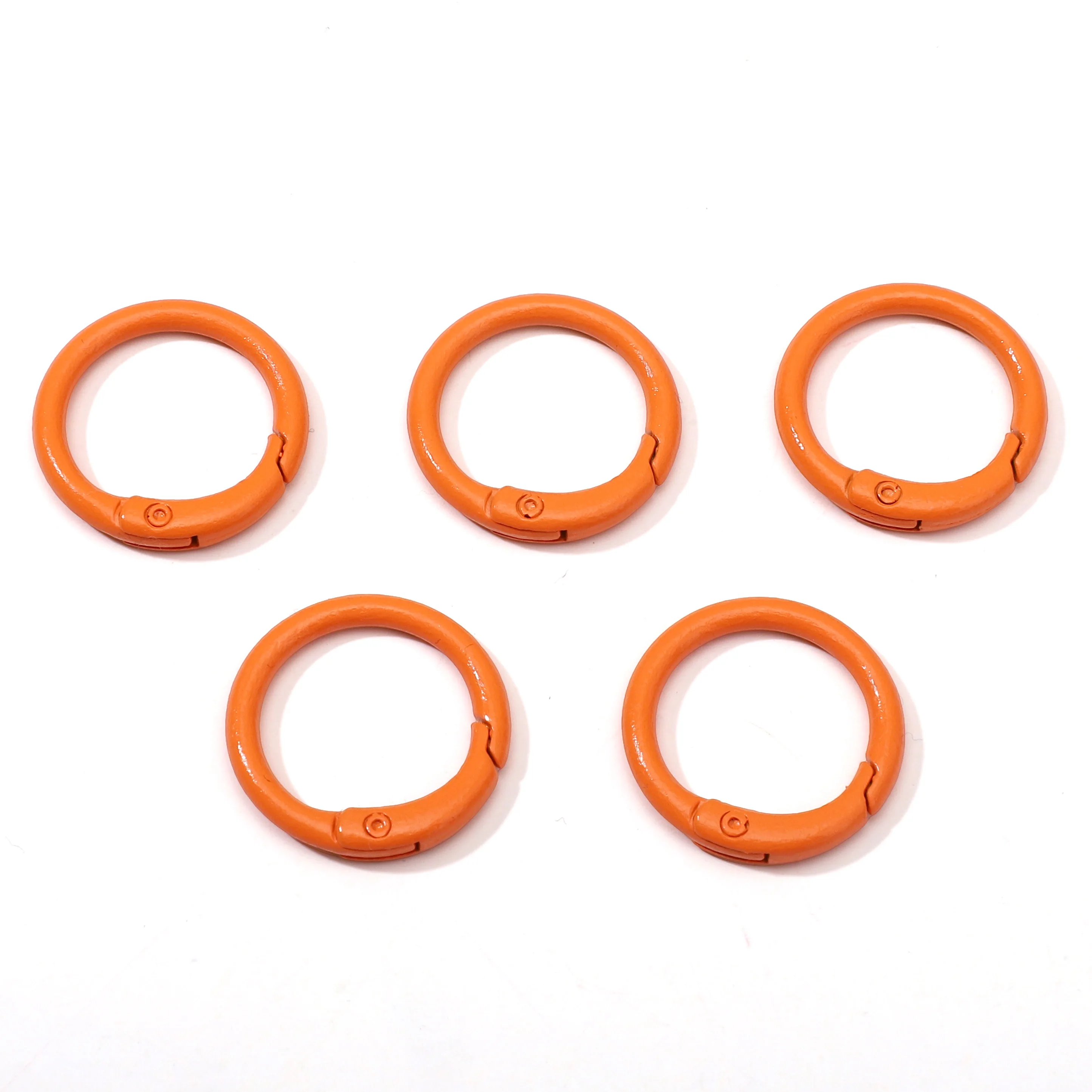 5Pcs Colorful Alloy O Ring Keychain