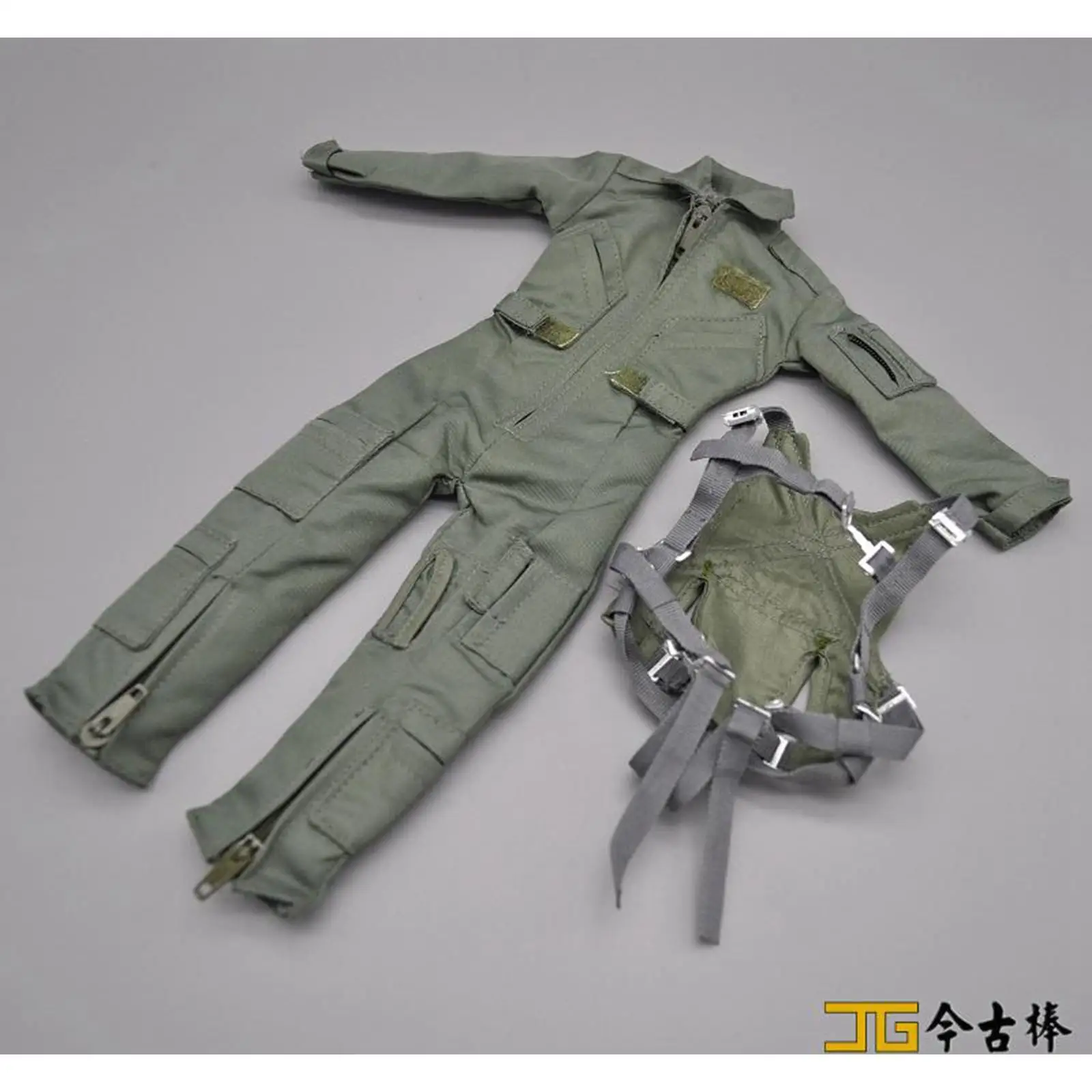 1/6 Jumpsuit pria, kostum pakaian bergaya Retro Cosplay dengan rompi