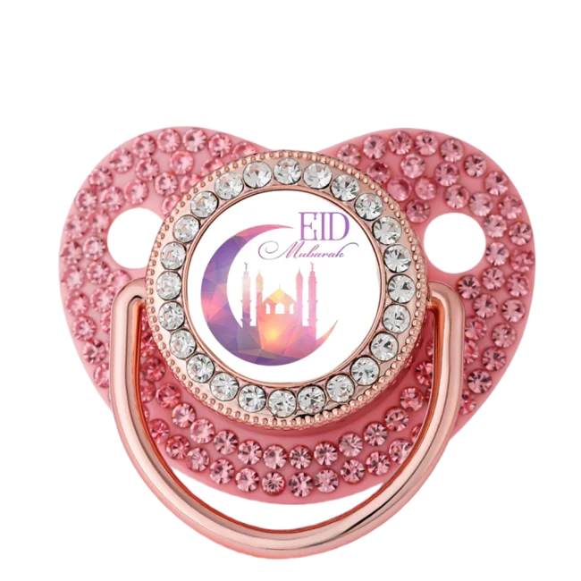 

Muslim Culture Pattern Rhinestone Baby Pacifier BPA-Free Silicone Nipple