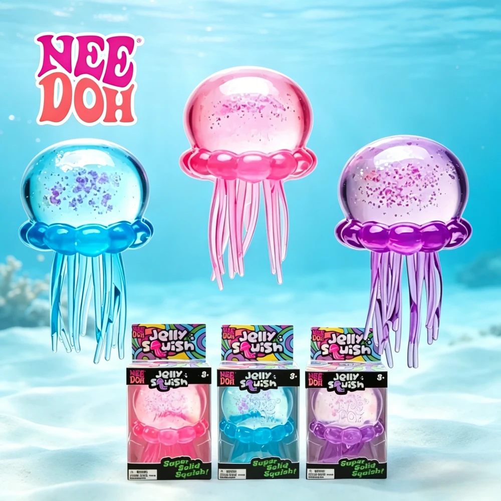 

Hot Selling Needoh Fuzz Ball Jellyfish Squishy Blind Box Random Color Soft Stress Relief Toy Cute Relaxing Squeeze Sensory Toy