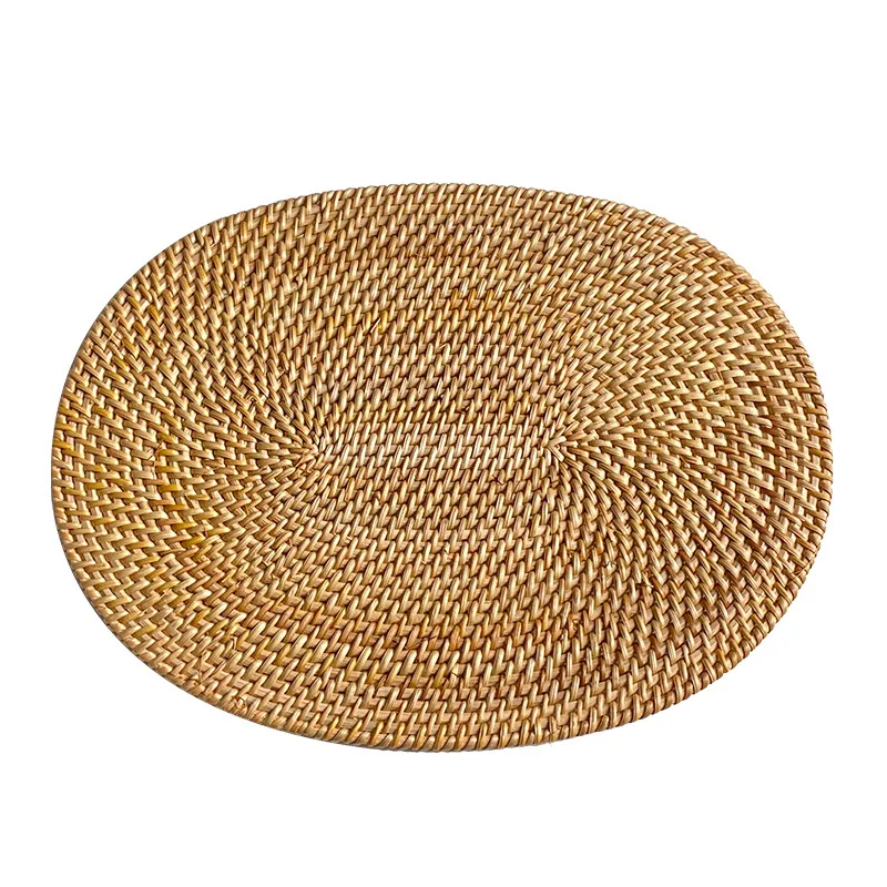 

LTT rattan coaster kitchen western restaurant thermal insulation mat desktop storage tea ceremony accessories