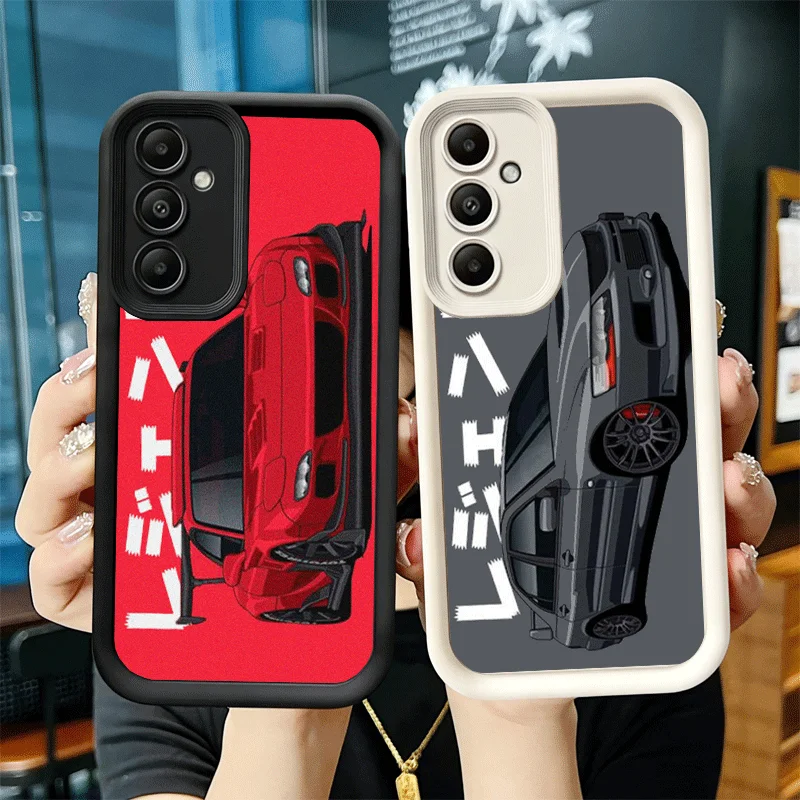 Phone Case for Samsung Galaxy A17 A16 A15 A14 A13 JDM Tokyo Drift Sports Car A56 A36 A26 A55 A35 A25 A54 A34 A24 A53 A33 A23 A07