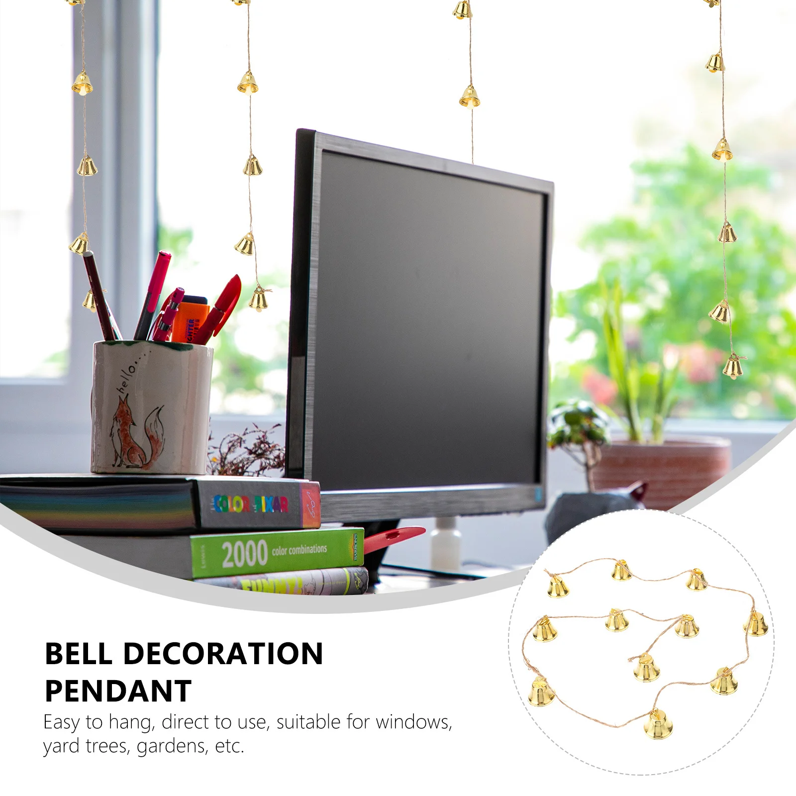 

11pcs Bell Pendant Decoration Hanging Outdoor Courtyard Ornament Holiday Party Supply Festive Decor Garden Yard Tree Wind Chime