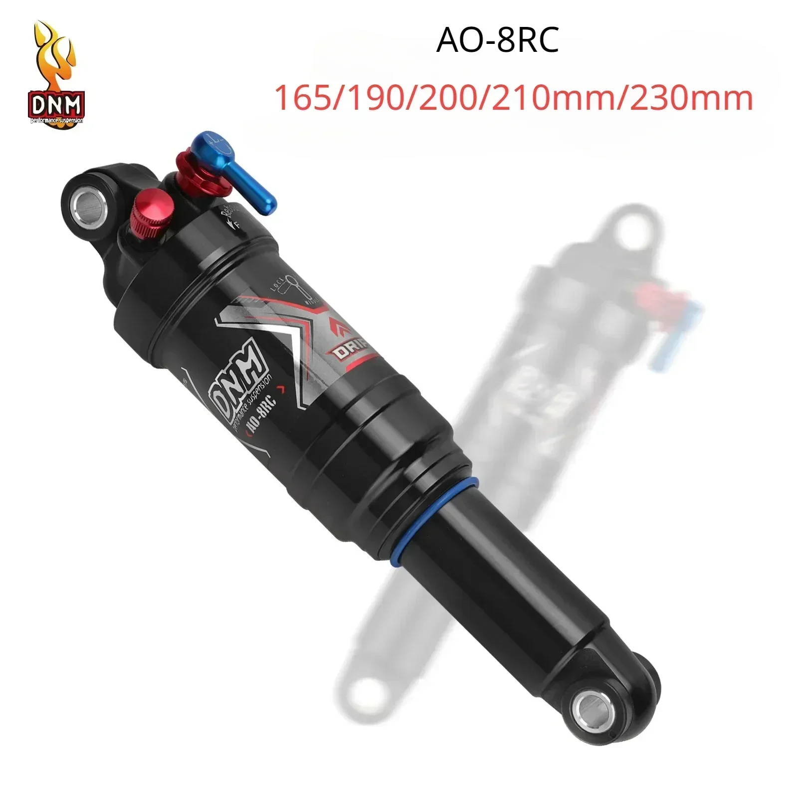 Bicycle Air Shock Absorber 165/190/200/210mm/230mm Soft Tail Mountain Bike Air Pressure Back Chamber MTB Rear Shock Absorbers