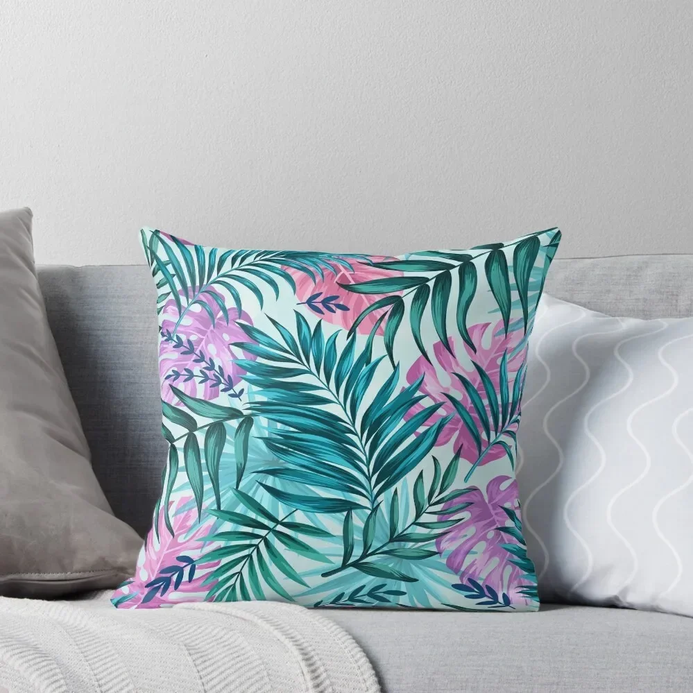 

Colorful Tropical Leaves Throw Pillow luxury throw pillow covers Christmas Covers For Cushions luxury decor pillow