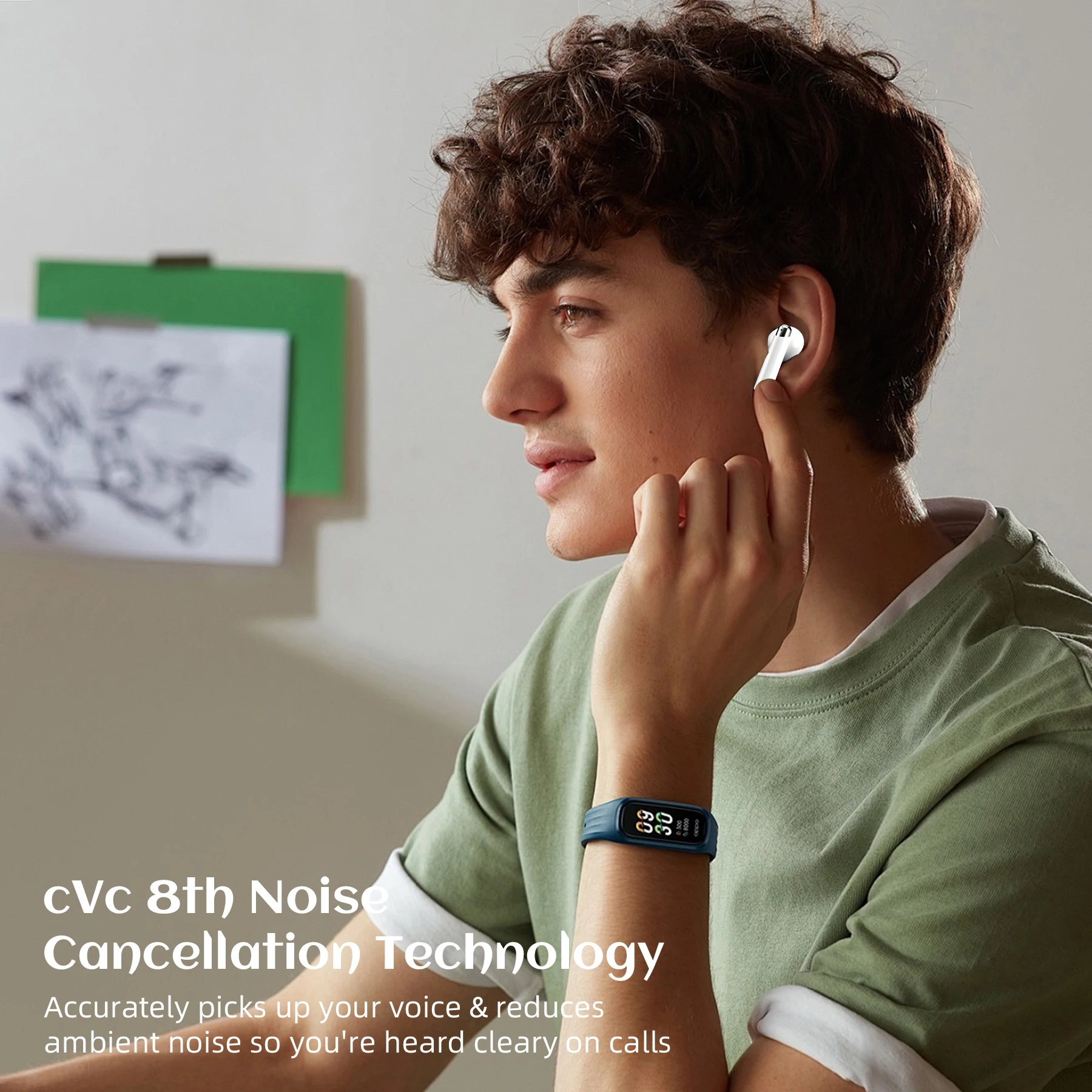 Hot Selling Smart Touch Screen Bluetooth-hoofdtelefoon met ANC + ENC Actieve ruisonderdrukkende sportoordopjes Ideaal voor muziekliefhebbers