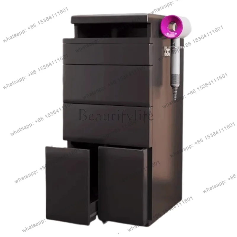 Factory Direct Sales Nordic Hairdressing Salon Tool Cabinet Salon-specific Barbershop Storage Trolley Haircut Tool Display Salon