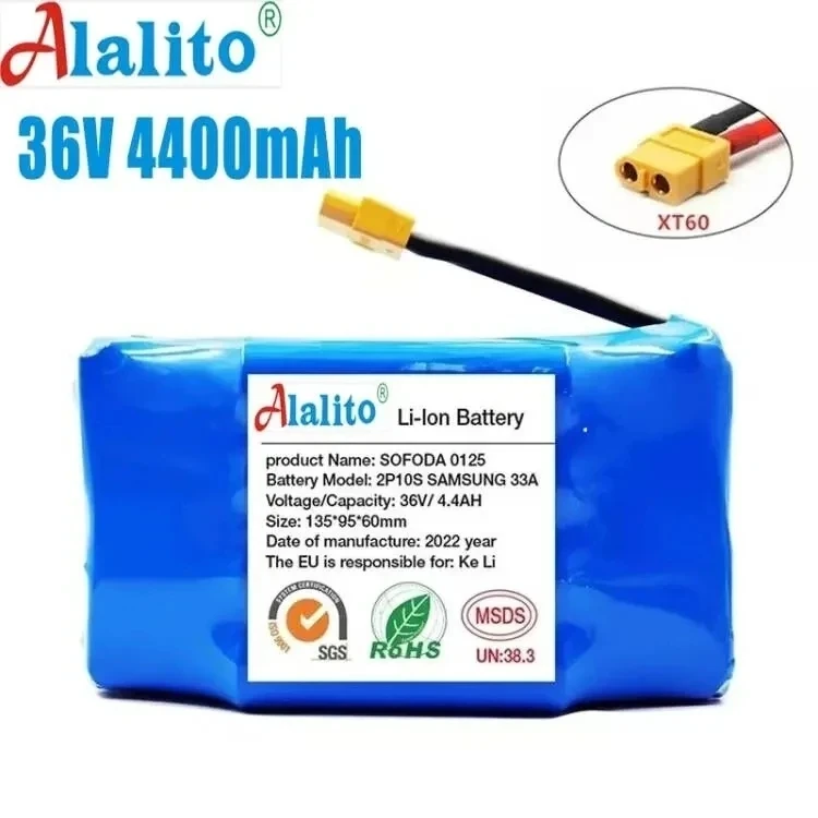 

Genuine 36V 10s2p Battery Packs 4400mAh Rechargeable Lithium Ion Battery for Electric Self Balancing Scooter HoverBoard Unicycle