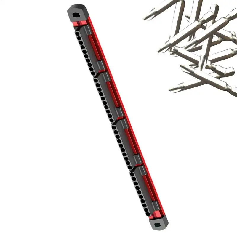 

Магнитный органайзер для сверл, настенный органайзер для отверток с 40 слотами, магнитный органайзер для розеток, насадка для электроинструмента