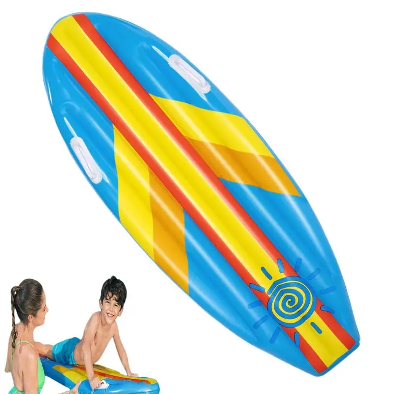 Blow Up Surf Board Colorful Stable Surf Board Floaties Inflatable Attractive Surf Party Decorations Reusable Multifunctional