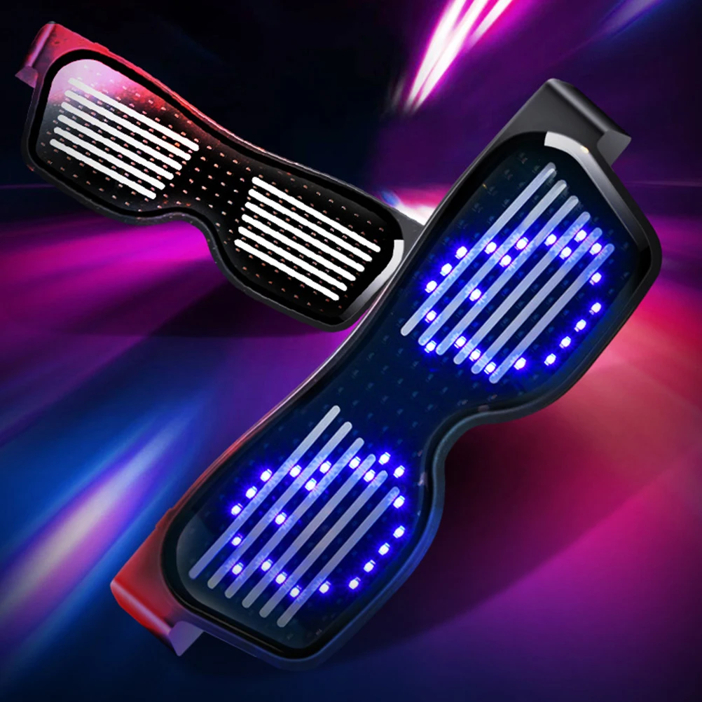 

LED Luminous Glasses Lightweight Foldable Eyewear Party Sunglasses Control Stylish Design