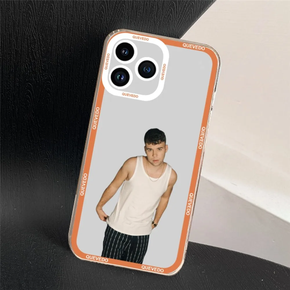 Nordic Pop Rapper Quevedo Phone Case For iPhone 11 12 Mini 13 14 15 Pro Max Transparent Shell