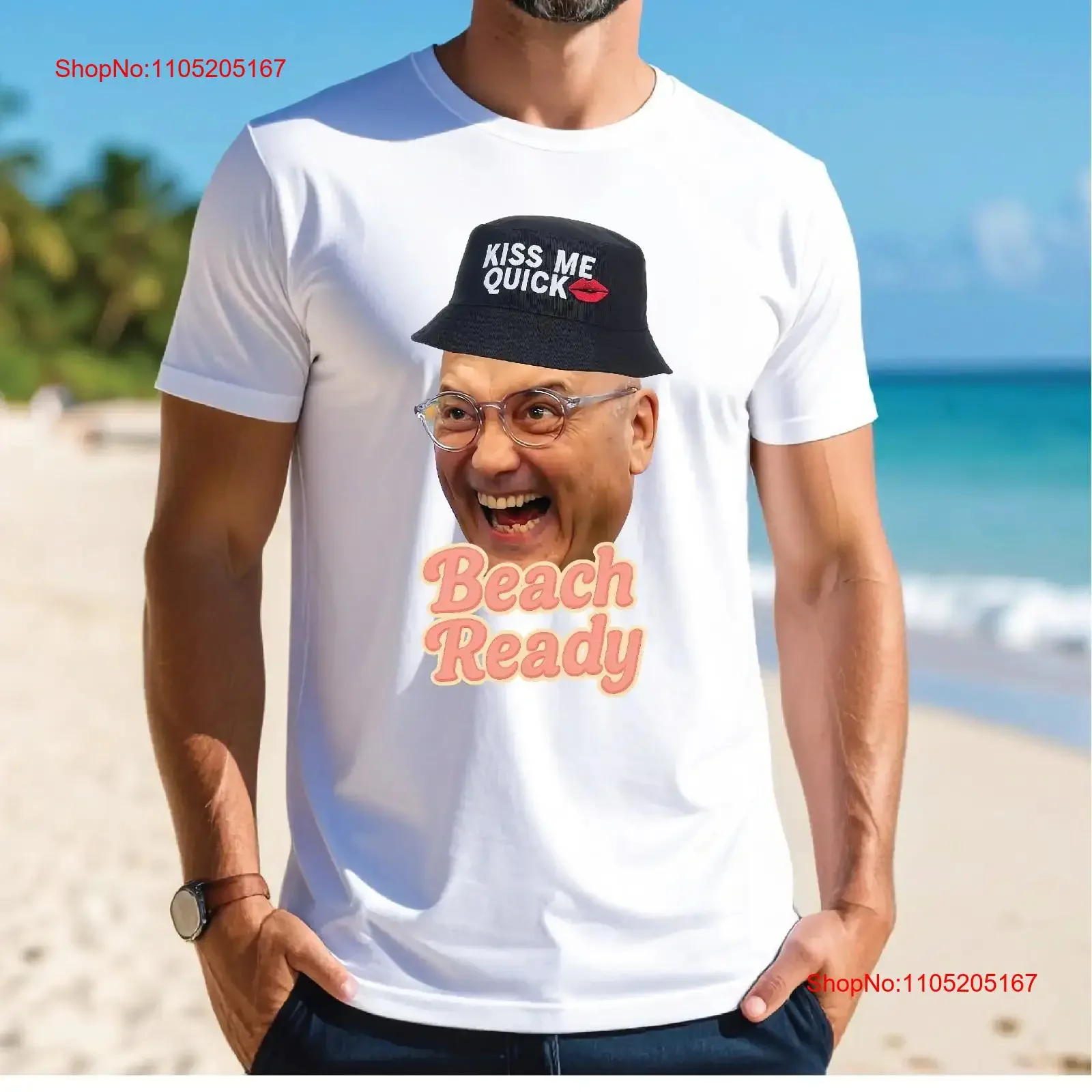 Gregg Wallace Beach Ready Camiseta Divertida Vacaciones Grosas Kiss Me Quick Hat vintage Lavado Ropa de diseñador versátil