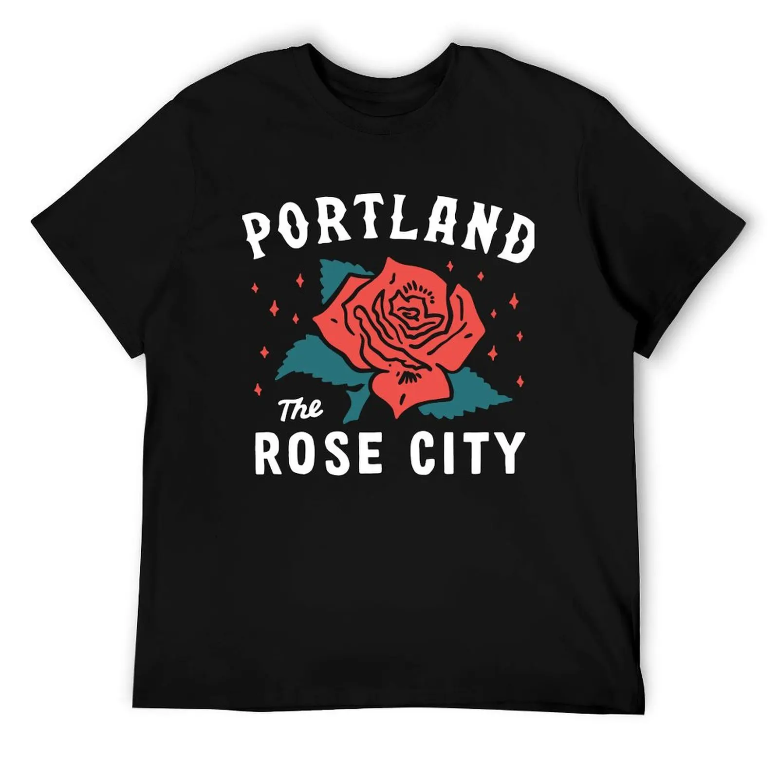 

Vintage Portland Oregon The Rose City T-Shirt men t shirt cotton 100% man graphic t shirt T-Shirt