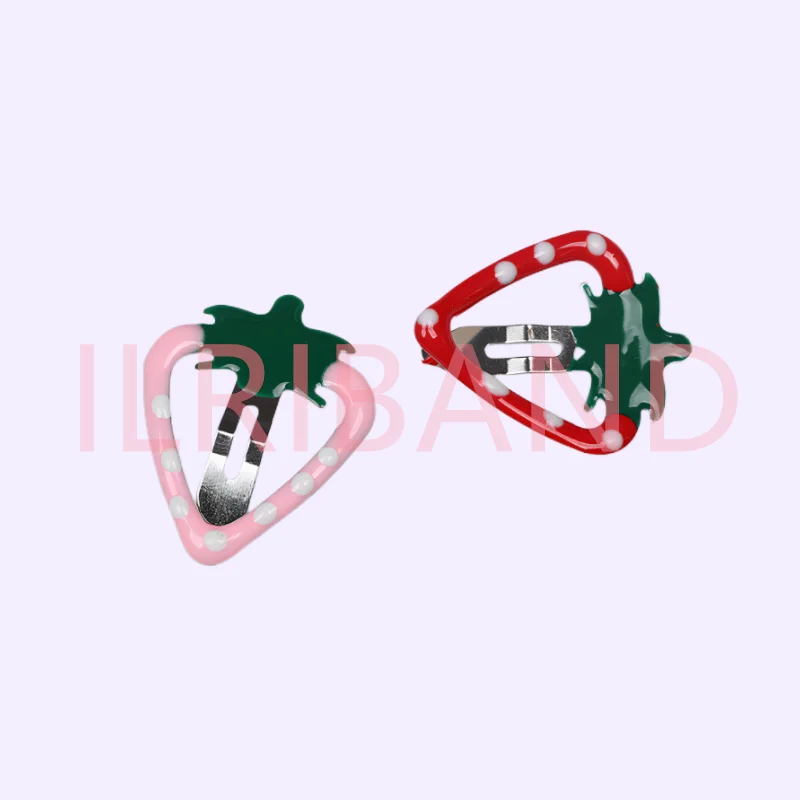 10 teile/los Hot Sweetly Erdbeere Obst BB Haar Klaue Seite Clips für Frauen Mädchen Kinder Haarnadel Boutique Haar Zubehör Kopfbedeckungen – Detail 6